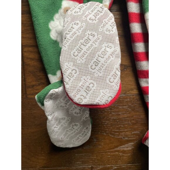 Carters Infant‎ Boys 2PC Christmas Blanket Sleepers Set Santa Stripe Pajamas 2T - Picture 4 of 4
